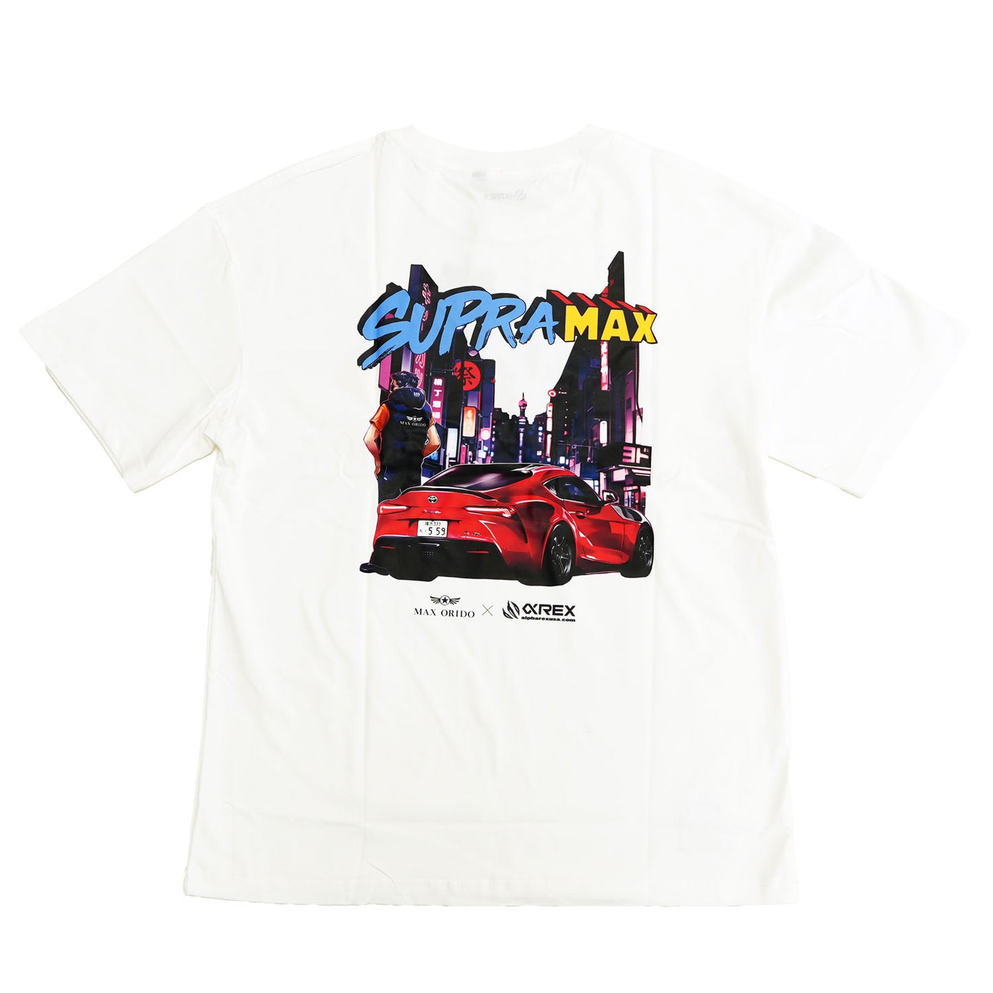 AlphaRex x MAX ORIDO GR SUPAR Supra Max クルーネックTシャツ(半袖)