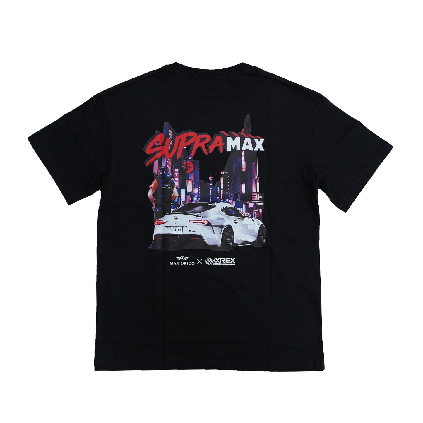 AlphaRex x MAX ORIDO GR SUPAR Supra Max クルーネックTシャツ(半袖)