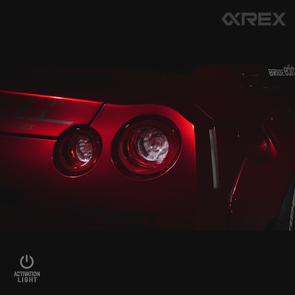 【動作確認済】日産R35 GT-R用後期型風ヴァレンティLEDテールライトクリア ヴァレンティ VALENTI R35 GT-R LEDテールランプ TN35GTR